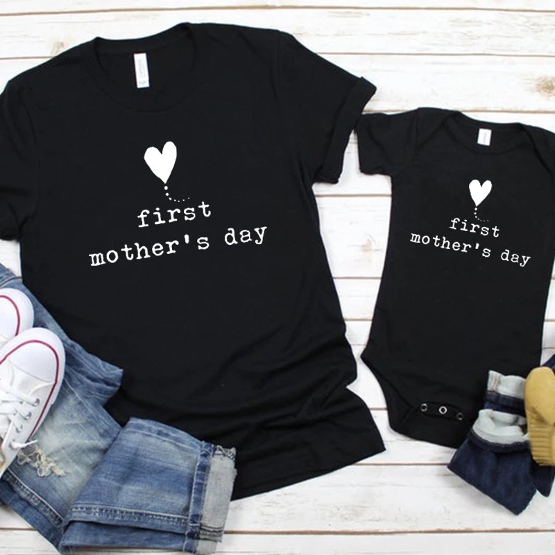 Mama and Me Mother's Day Shirts Mothers Day Onesie Mommy and Me First Mothers Day Mom and Daughter Matching Clothes Gift