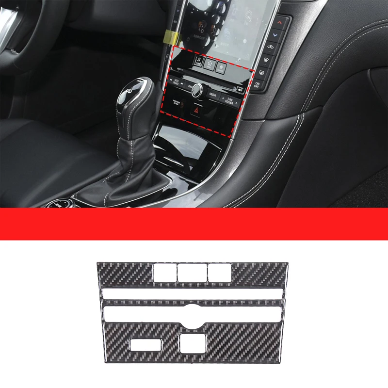 

For Infiniti Q50 Q50L 2015-2022 soft carbon fiber car central control CD panel decorative sticker interior accessories