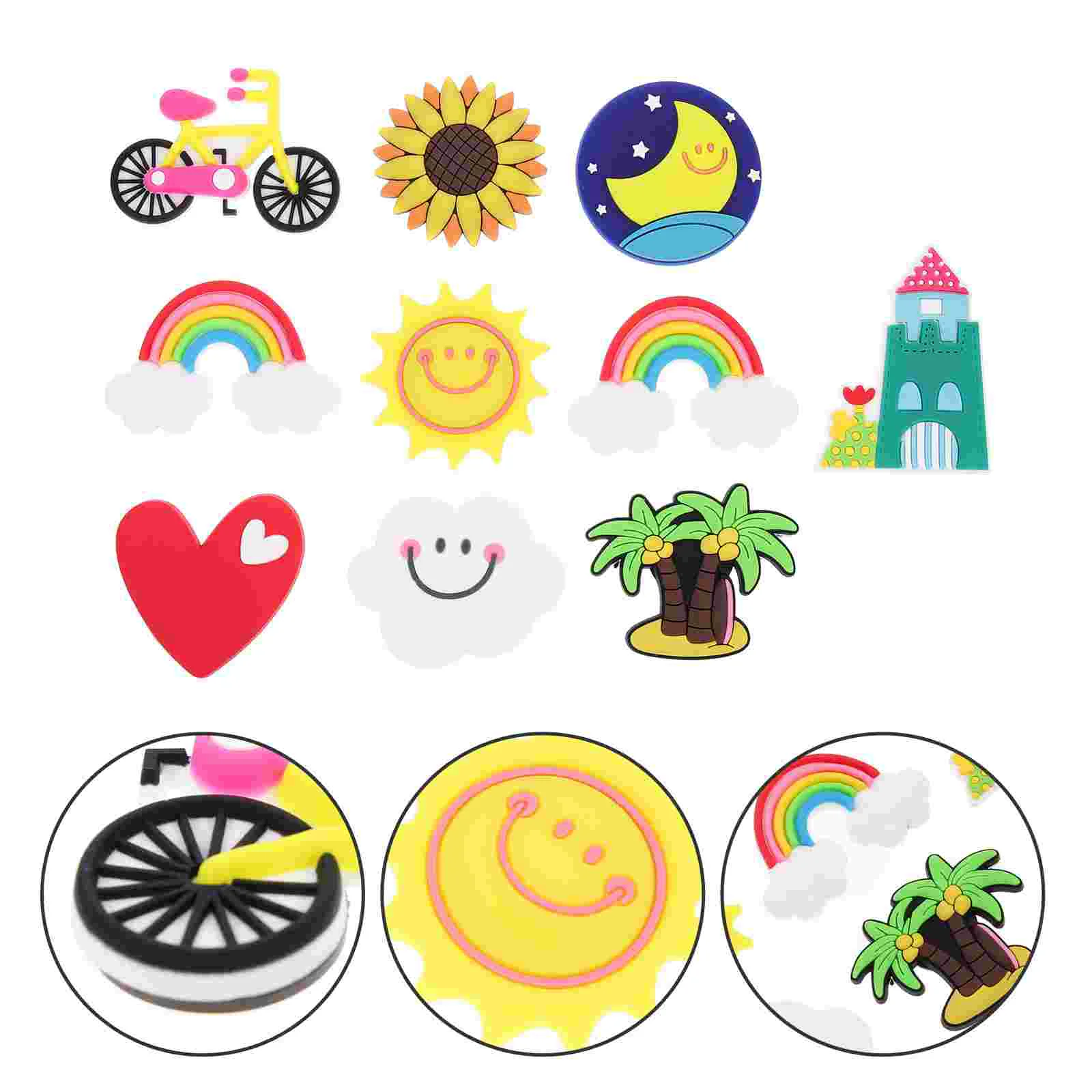 

Fridge Magnets Magnet Sticker Decal Cute Refrigerator Whiteboard Decorative Heart Rainbow Freezedecoration Siliconeflower