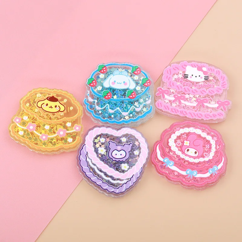 

New Hellokitty Sanrio Kawali Kuromi My Melody Cinnamoroll Pompompurin Luminous Quicksand Diy Material Cute Girl Birthday Gift