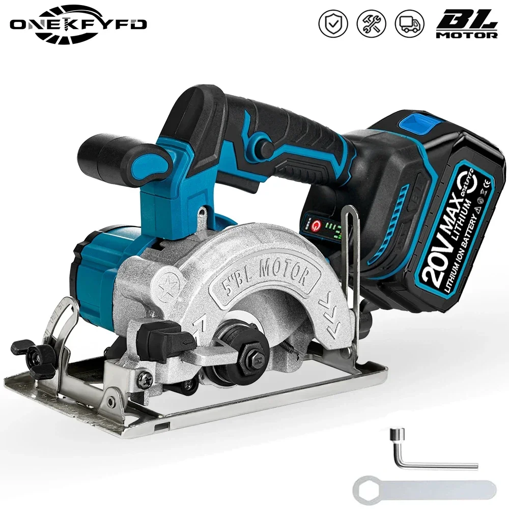 5-дюймовая бесщеточная электрическая циркулярная пила 125 мм регулируемая