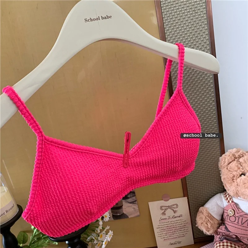 Женский тонкий бюстгальтер на бретельках летний простой и Универсальный без