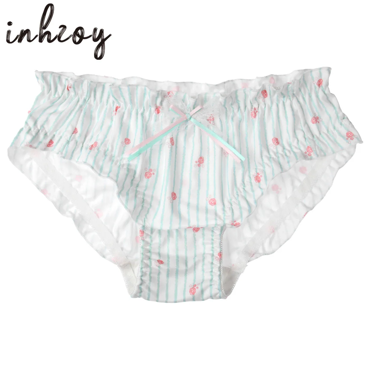 Трусы-брифы мужские хлопковые в горошек с оборками |