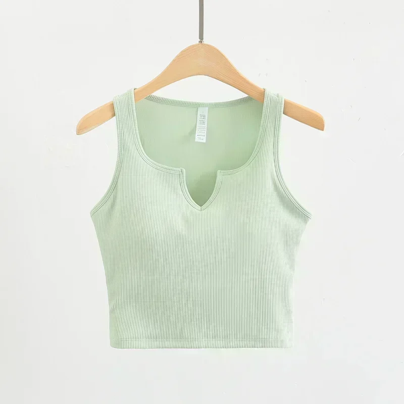 Лимоновый спортивный бюстгальтер укороченный топ женский жилет для фитнеса