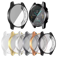 tpu case for huawei watch gt 2 46mm strap band watch huawei gt2 46 mm soft plated all around screen protector cover bumper cases