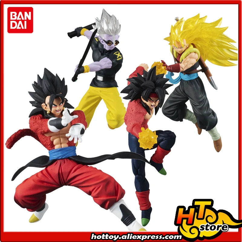 100% Original Bandai Battle VS Gashapon PVC Toy Figure 13 - Set of 4 Pieces Gohanks Bardock Vegetto Fu From "Dragon Ball SUPER"