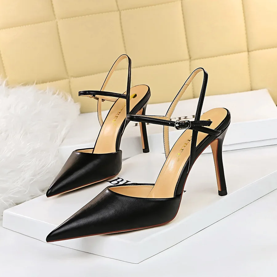

Bigtree Shoes Women Slingback Sandals Retro Fashion High Heels Stiletto Sexy Woman Pumps Prom Party Shoes Ladies Heeled Shoe New