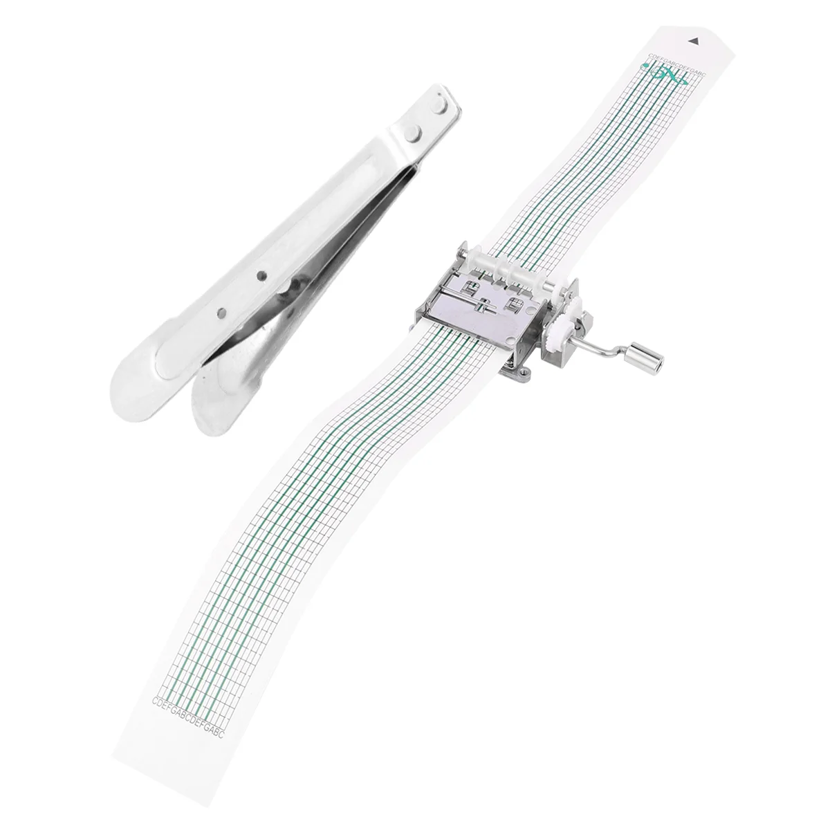 

New DIY Tune Hand Crank Mechanical Musical Box with Hole Puncher Note Paper Gift Make Your Song with 3pcs Blank Paper