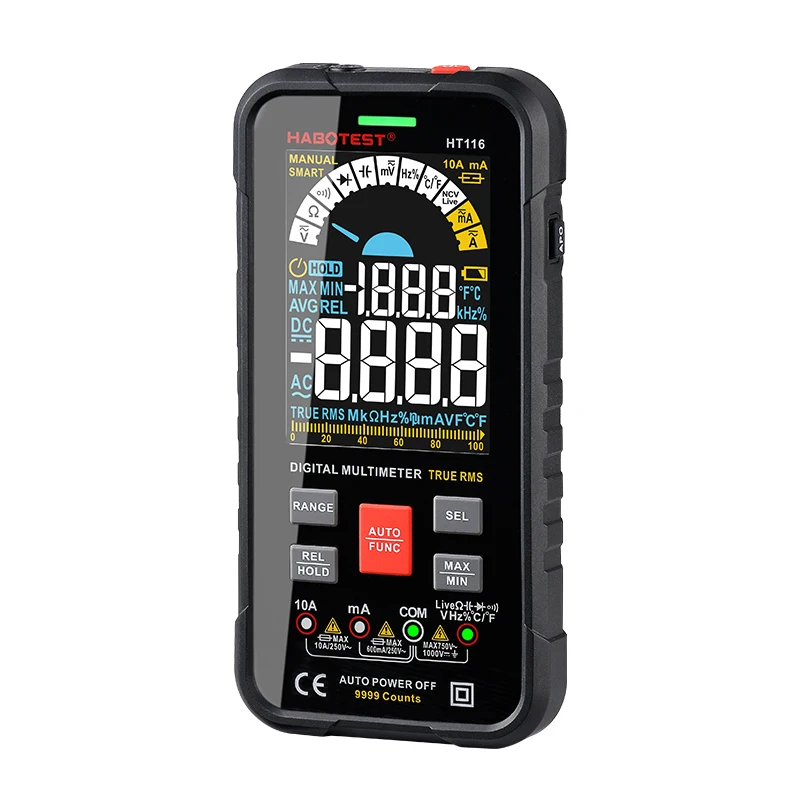 Цифровой мультиметр HABOTEST HT116 9999 отсчетов True RMS автоматическое отключение