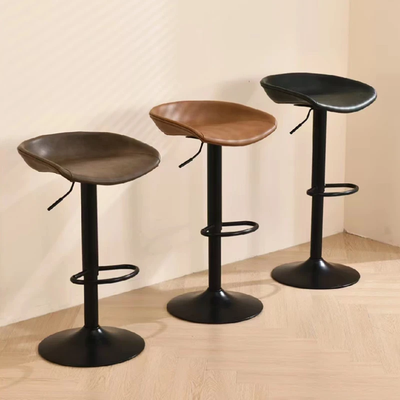 

Nordic Modern Bar Chair High Stool Luxury Sexy Kitchen Counter Stools Leather Swivel Bar Stools Height Adjustable Bar Furniture