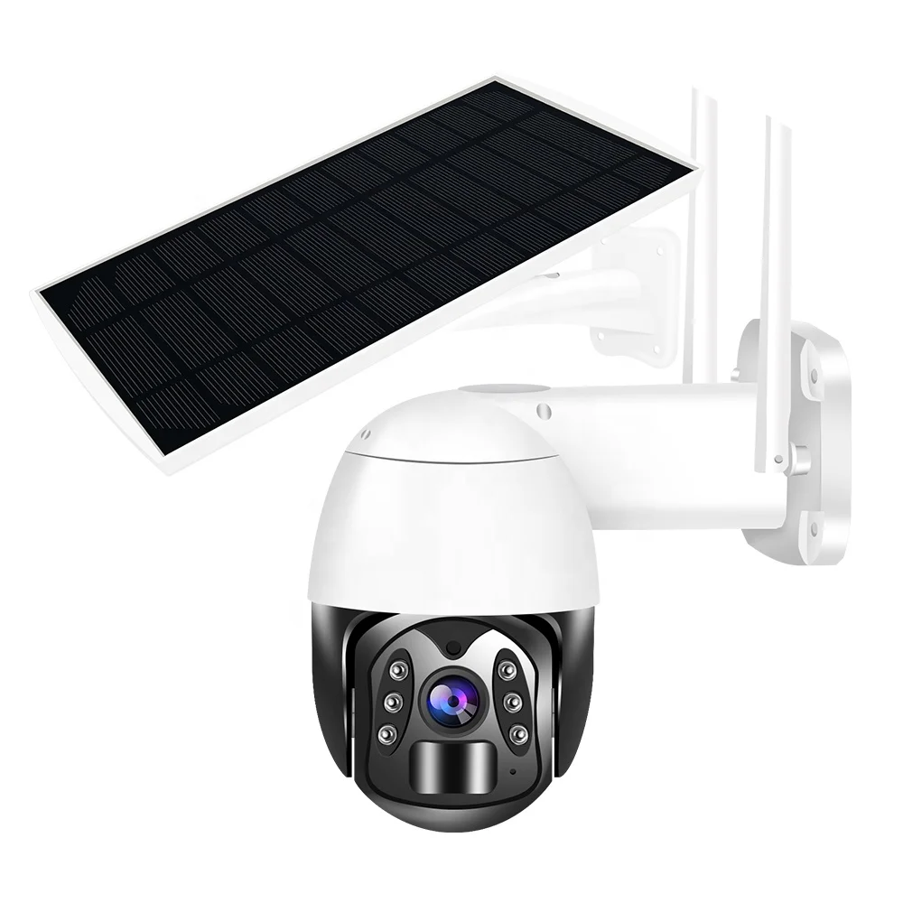 

Two-way audio camera motion detection monitor European version Solar PTZ