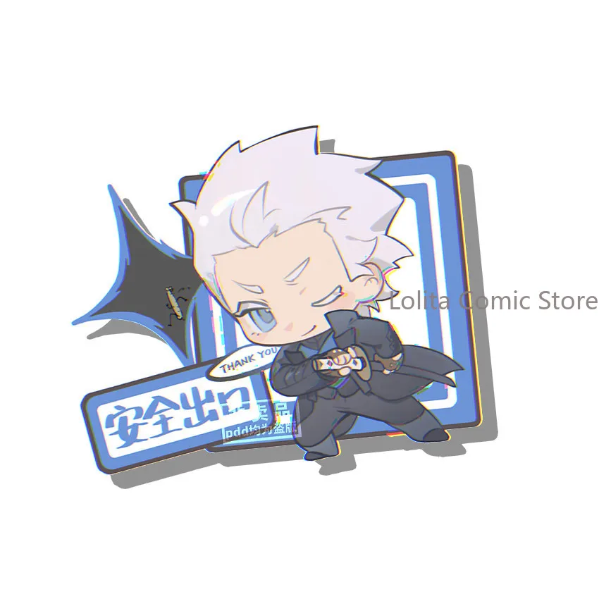 Фото Магнитная акриловая наклейка на холодильник Devil May Dante Vergil Star, декор для игр и аниме, подарок на Хэллоуин и день рождения №5