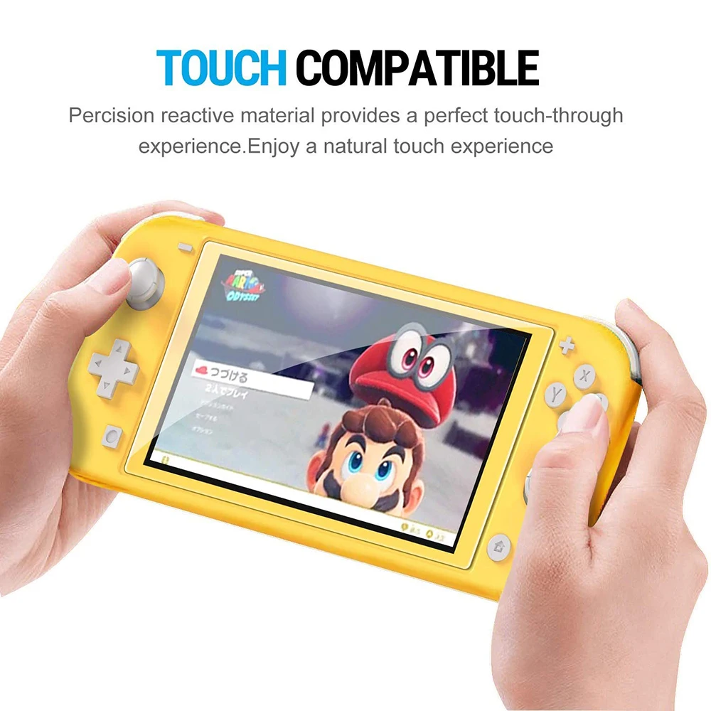 2 упаковки 9H закаленное стекло для защиты экрана совместимое с Nintendo Switch Lite HD Premium