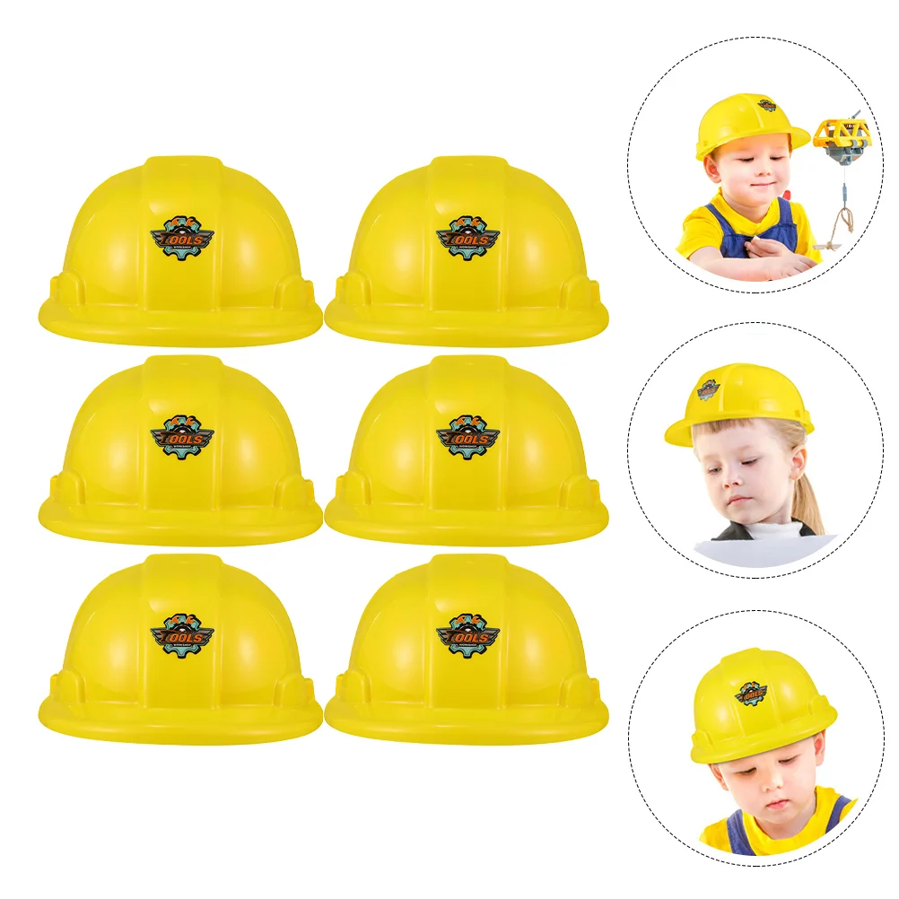 

10 Pcs Toy Worker Caps Construction Hat Kids Party Supplies Bulk Toys Yellow Toddler Building Dress Hats