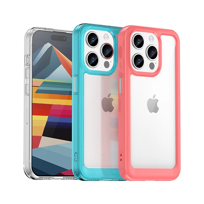 

For iphone 15 Pro Case For iphone 15 Pro Cover Shell Coque Funda Hard Clear Translucent Phone Bumper For iphone 15 Pro