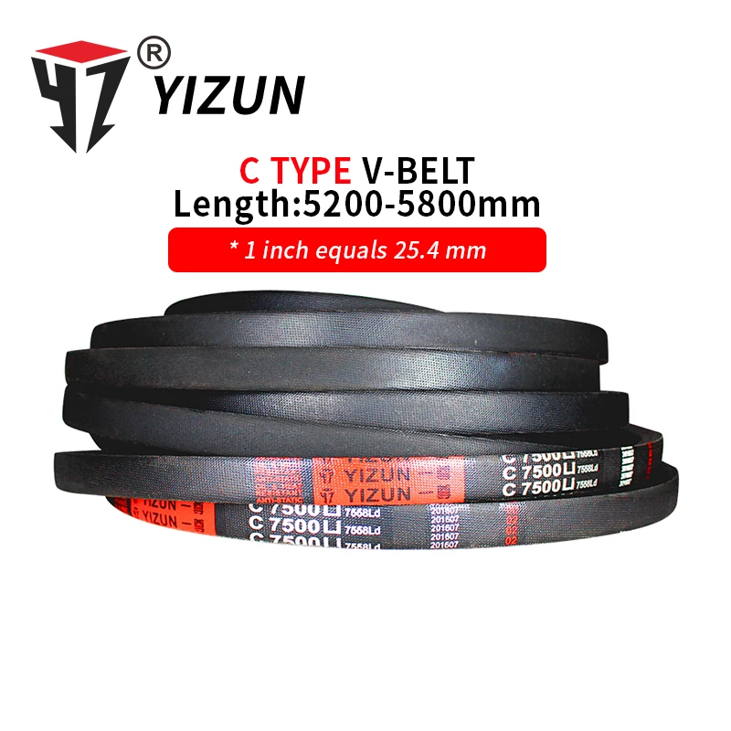 YIZUN C Тип C5200 ~ 5800 мм жесткий резиновый диск внутренняя длина обхват промышленная передача сельскохозяйственная техника V ремень
