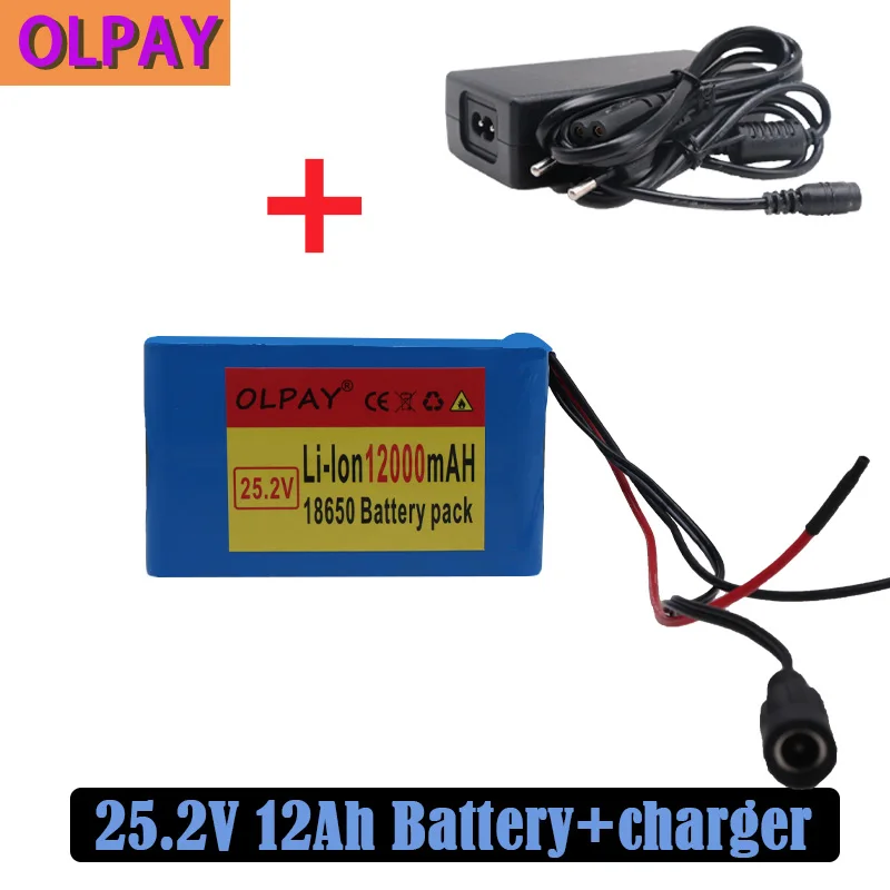 

6s2p 24V 12000mah 18650 Agli Ioni Di Litio Battery Pack 25.2v 12000mah Elettrico Della Bicicletta Batteria Con BMS
