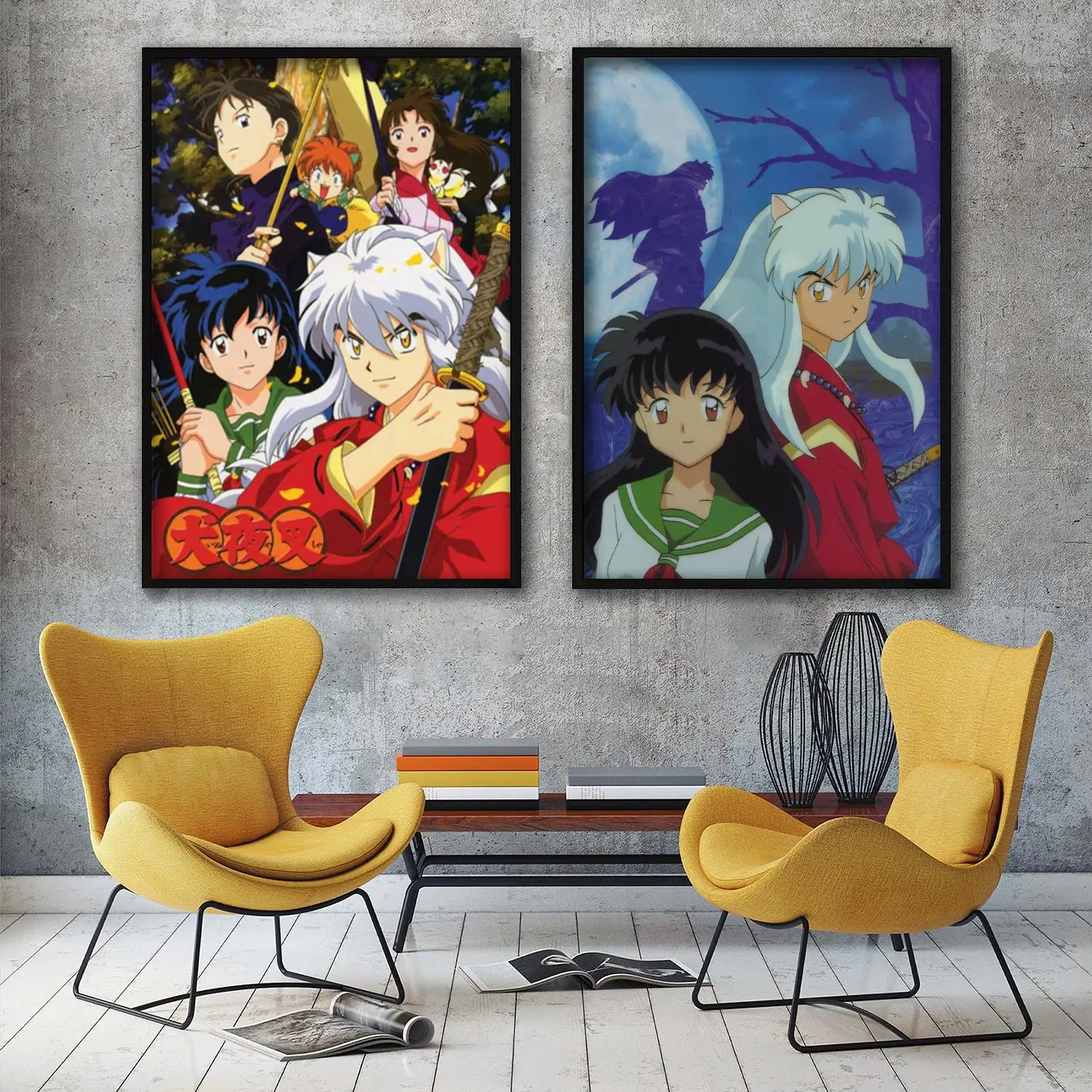 

inuyasha cartoon Decorative Painting Canvas 24x36 Poster Wall Art Living Room Posters Bedroom Painting