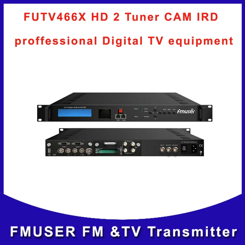 

FUTV466X HD 2 Tuner CAM IRD DVB-C/T/T2/S/S2 RF Input ASI IP With MUX And BISS Free Shipping