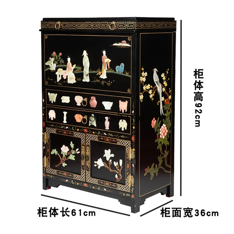 Новая резная мебель в китайском стиле для гостиной неоклассический винный шкаф