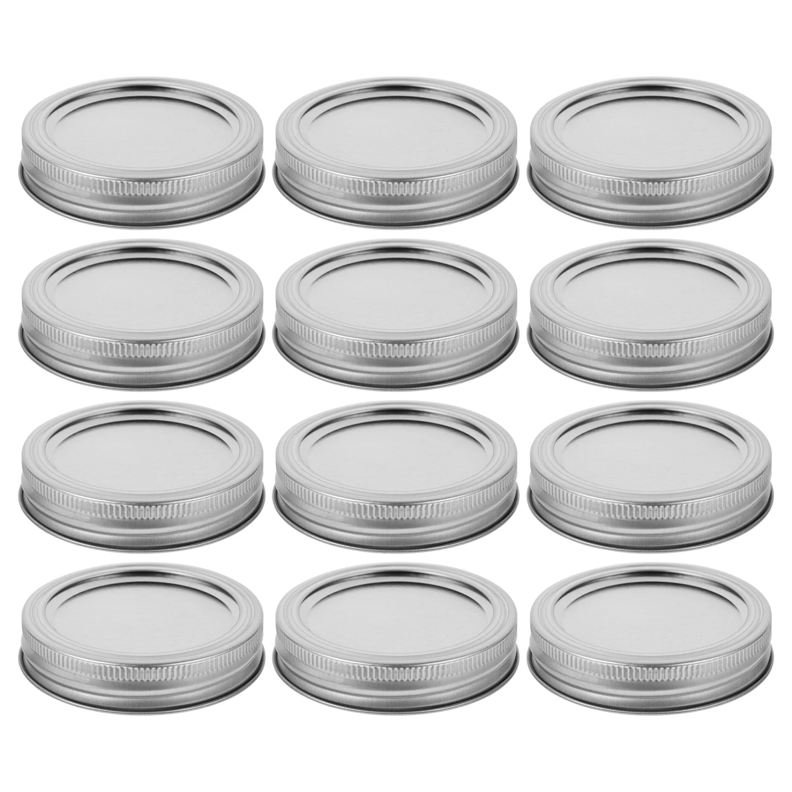 

12 Set of Wide Mouth Jar Lids with Rings Mason Jar Lids Set Mason Jar Airtight Lids Covers