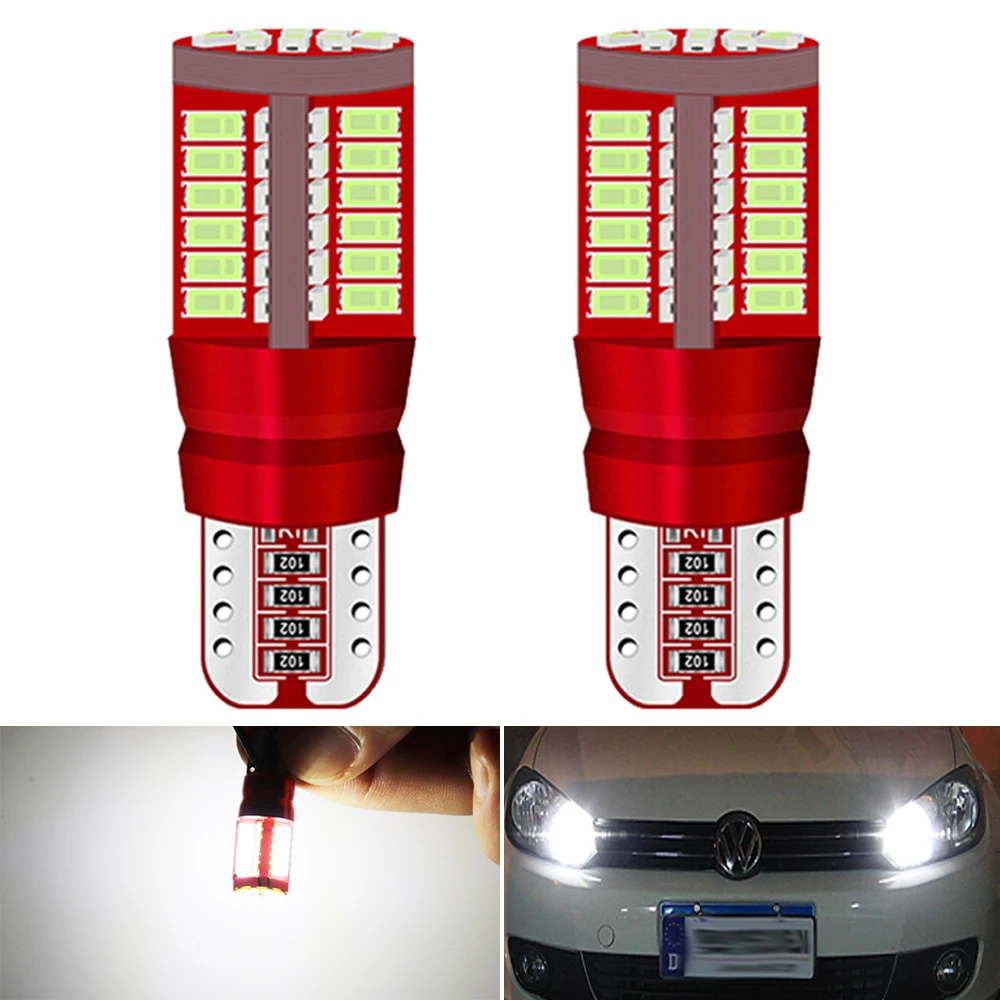 

2 шт., Автомобильные светодиодные лампы T10 W5W 168 194 57 SMD Led 1210 SMD