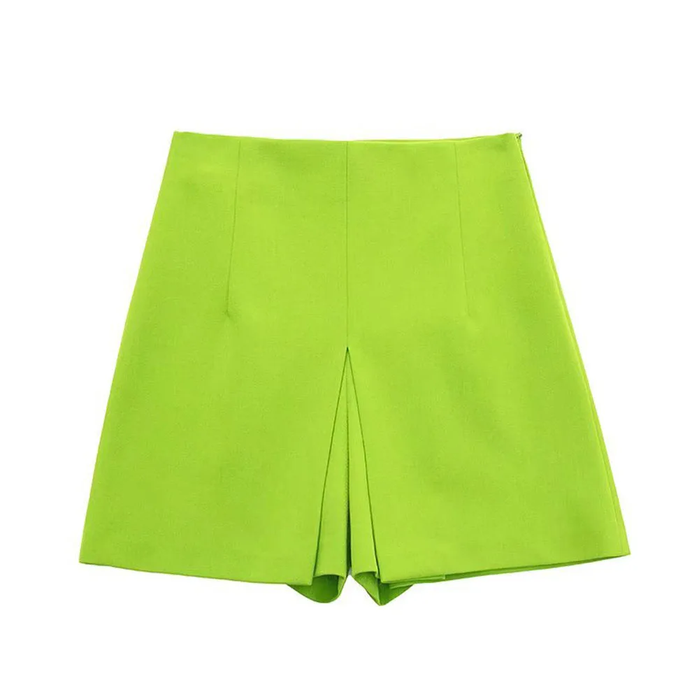 

2022 Women's Chic Fashion Bermuda High Waist Short Skirt Retro High Waist Zipper Women's Short Skirt Mujer