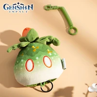 anime plush accessories game genshin impact cosplay grass slime themes drawstrings key cases backpack charms keychains kids doll