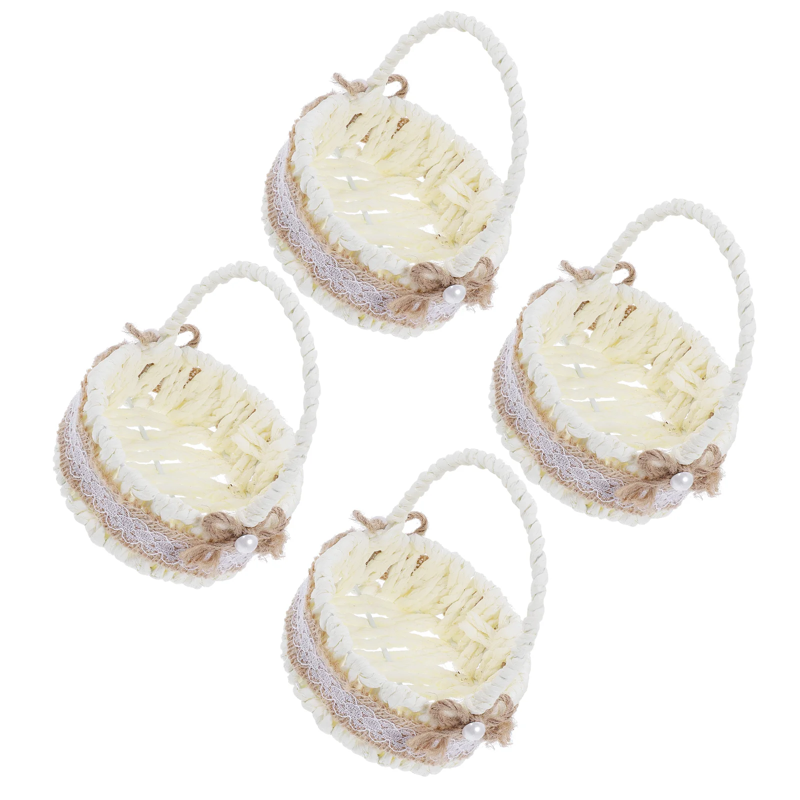 

Basket Baskets Mini Flower Wedding Small Woven Party Picnic Storagetiny Rustic Wicker Easter Decorative Girlcandy Favor