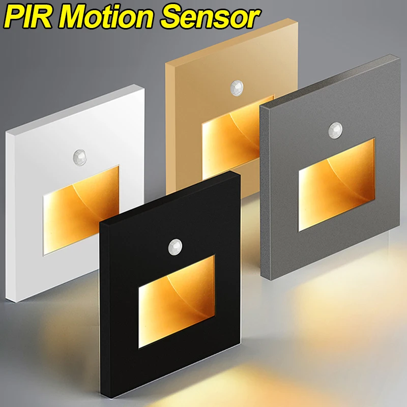 

PIR Motion Motion Sensor Stair Light LED Smart Wall Lamp Infrared Human Body Induction Lamp Closet Indoor Lighting Bedroom Decor
