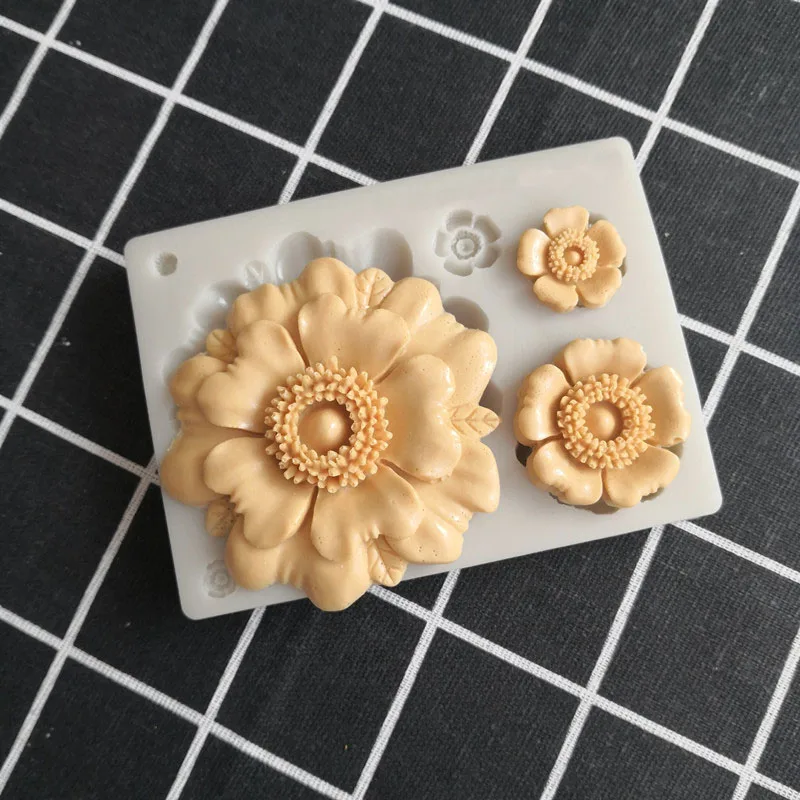 

Fondant Silicone Mold Daisy Flower Mold Cake Decorating DIY Chocolate Pastry Cookies Bakeware Baking Tool Flower Cupcake Decor