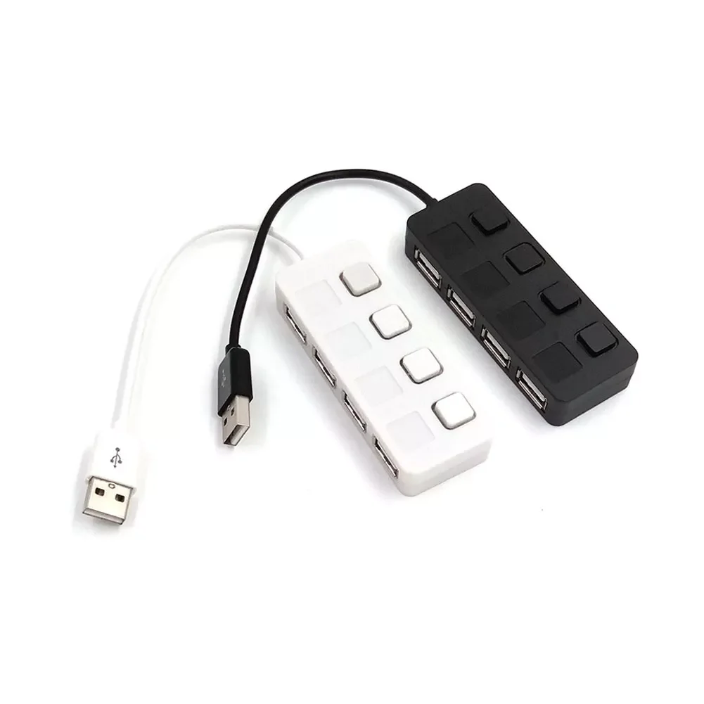

Ports USB 2.0 HUB USB On/Off Switch Splitter Expander with Independent 480Mbps Fast Transmission Data Adapter For PC Computer