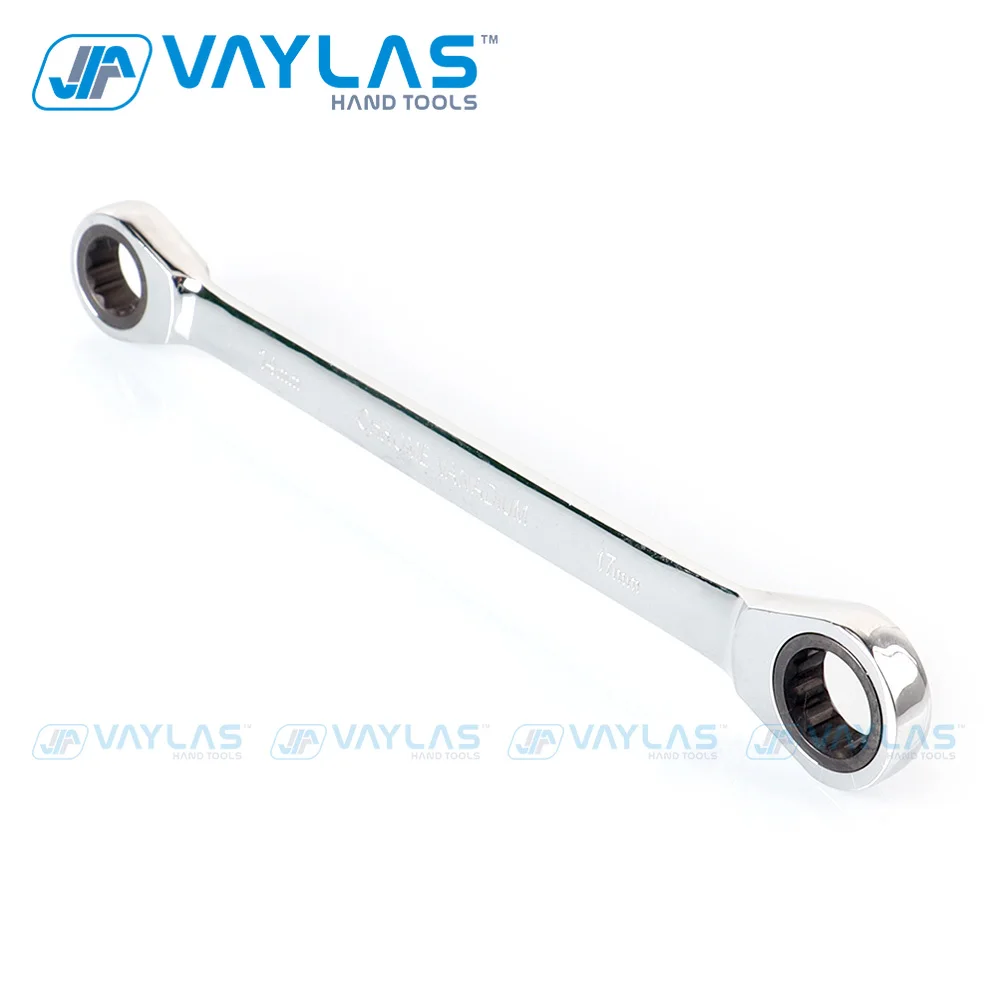 

14*17mm Double Ratchet Spanner a set of keys double ratcheting skate tool gear ring wrench ratchet handle Chrome Vanadium