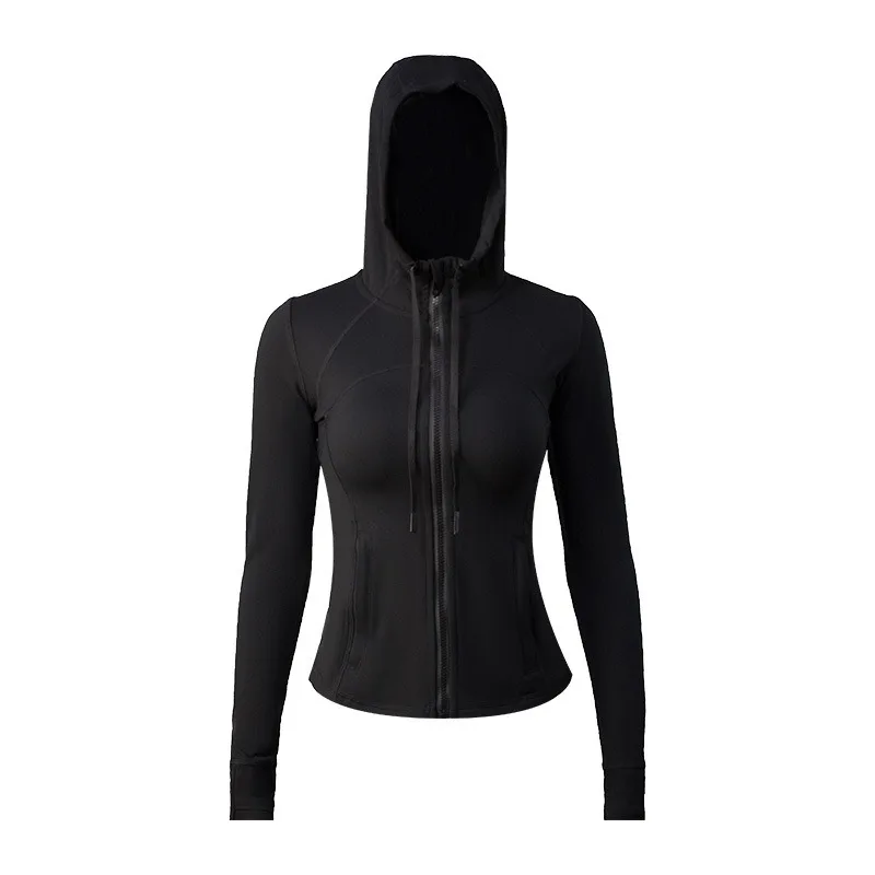 Long Sleeve With Pockets Define Jacket Sports Workout Coat Women Quick Dry Breathable Fitness Yoga Running Zip Up Jackets