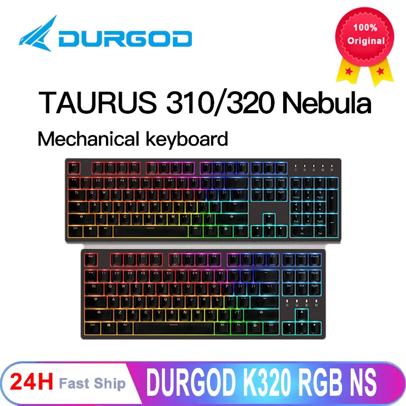 Durgod 87 104 320 310 Туманность rgb Механическая фотолампа cherry mx pbt doubleshot коричневый синий черный тихий красный серебристый