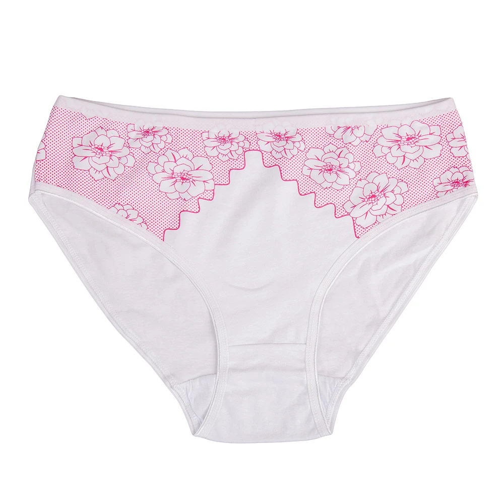 FUNCILAC Women's cotton briefs sexy print panties Fashion breathable lingerie mid-rise women's underwear intimates  6 pcs/lot