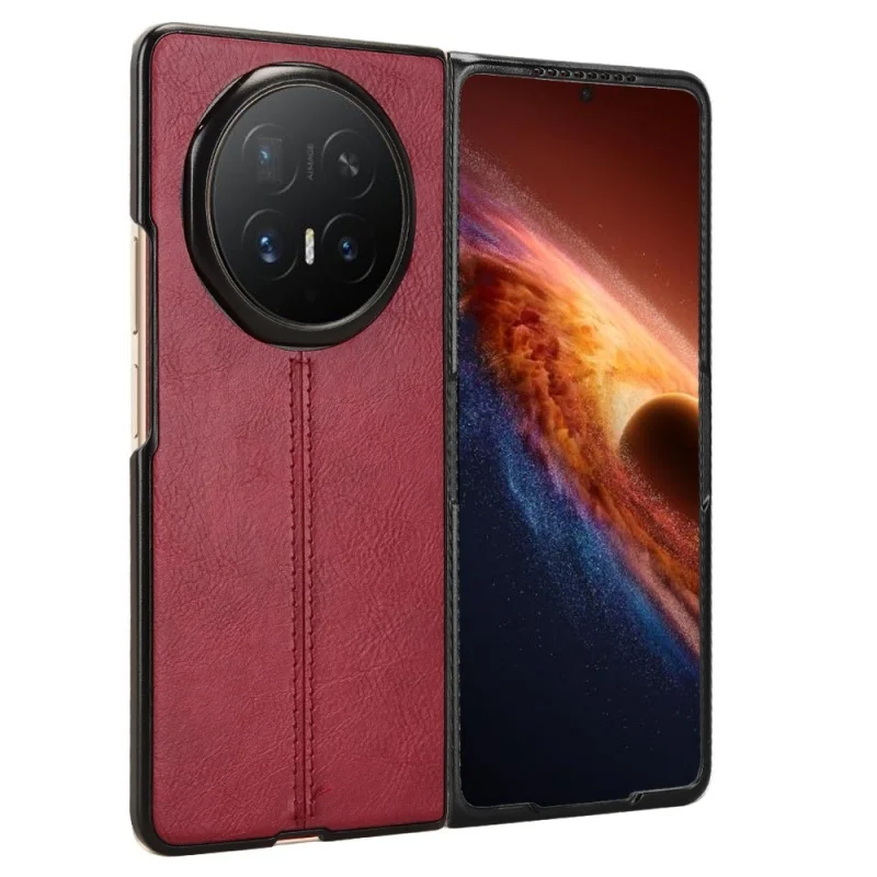 Фото Чехол для Honor Magic V6 PNM-AN10, роскошный чехол из искусственной кожи из телячьей кожи, жесткая задняя крышка, чехол для телефона Honor Magic V6 №3