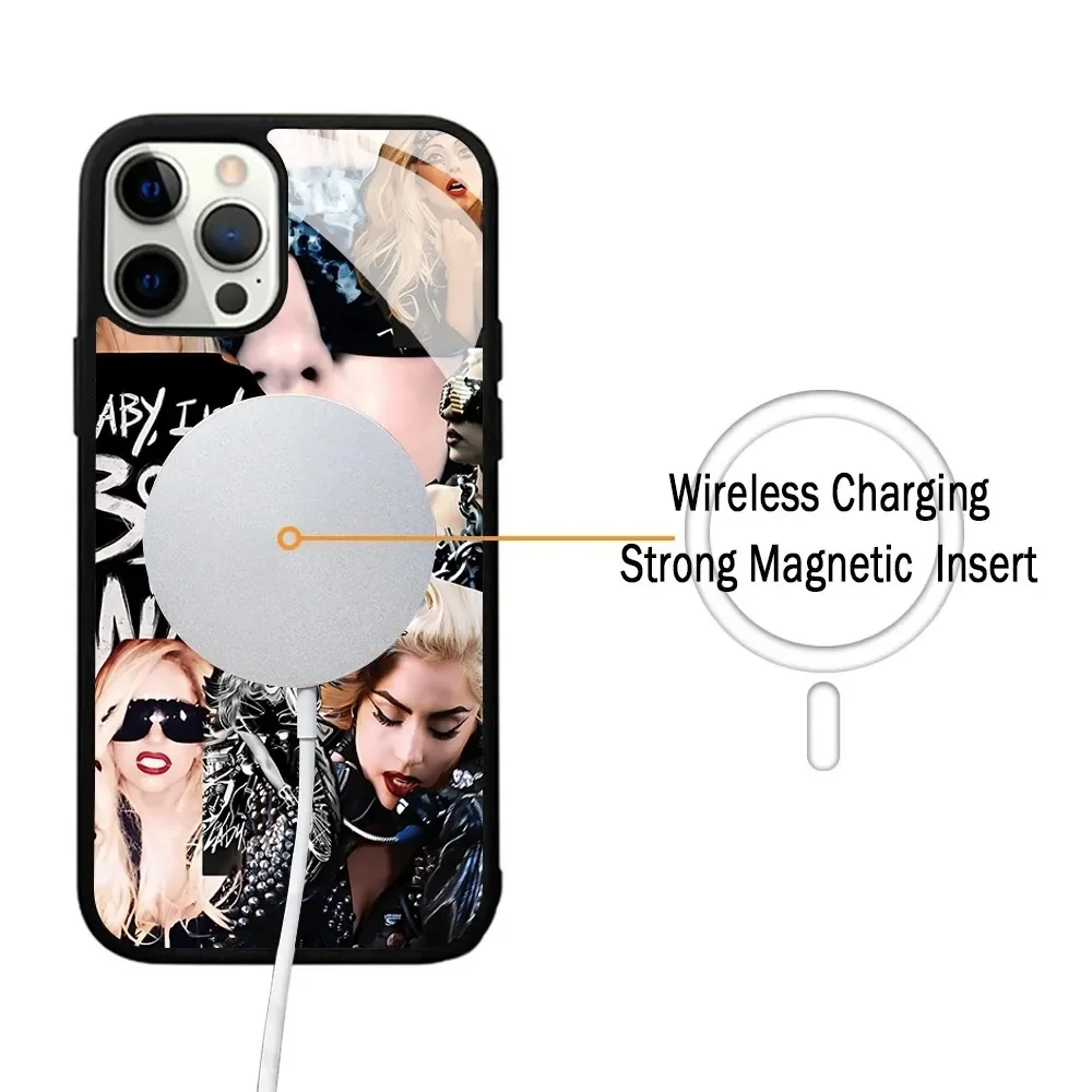 Чехол Для Телефона Singer D-LadyS-G-GagaS iPhone Pro Max 11 12 Mini С Сильной Магнитной Magsafe