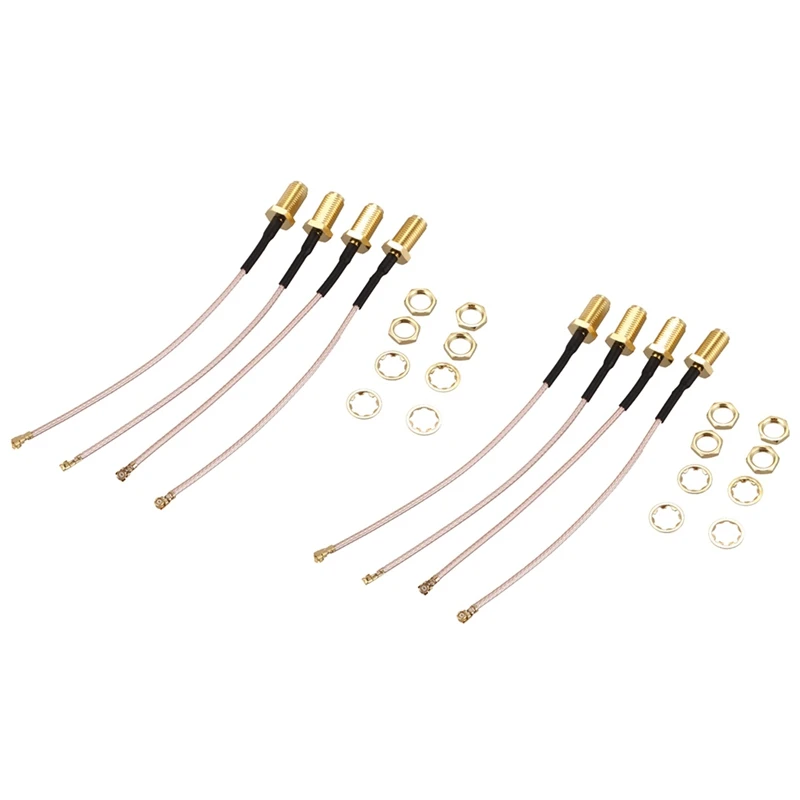 

Комплект из 8 RF U.FL(IPEX/IPX) Mini PCI для женской фотовспышки, Wi-Fi, коаксиальный кабель с низким уровнем потери (10 см)