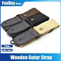 order 1pcs free 1pcs vintage cross personality leather ends guitar strap with pick pocket for electric acoustic folk guitarra