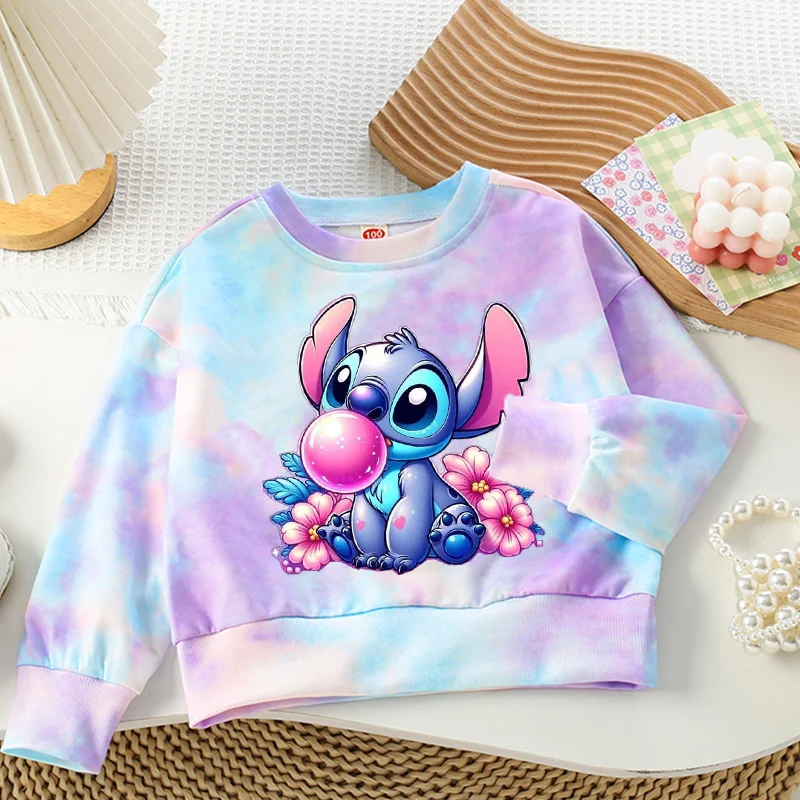 Детские Кофты с принтом Лило и Ститч круглым вырезом