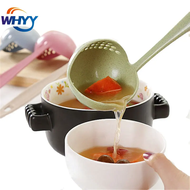 

Кухонные принадлежности, лопаты для приготовления пищи 2 в 1, пластиковая ложка для дыни с длинной ручкой, бытовой фильтр, технические кухонн...