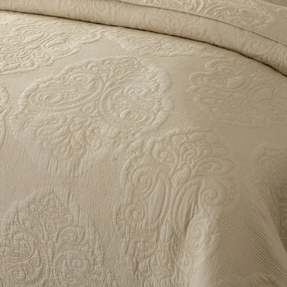 3 шт. хлопковое покрывало для кровати роскошное дамасское двойные покрывала и