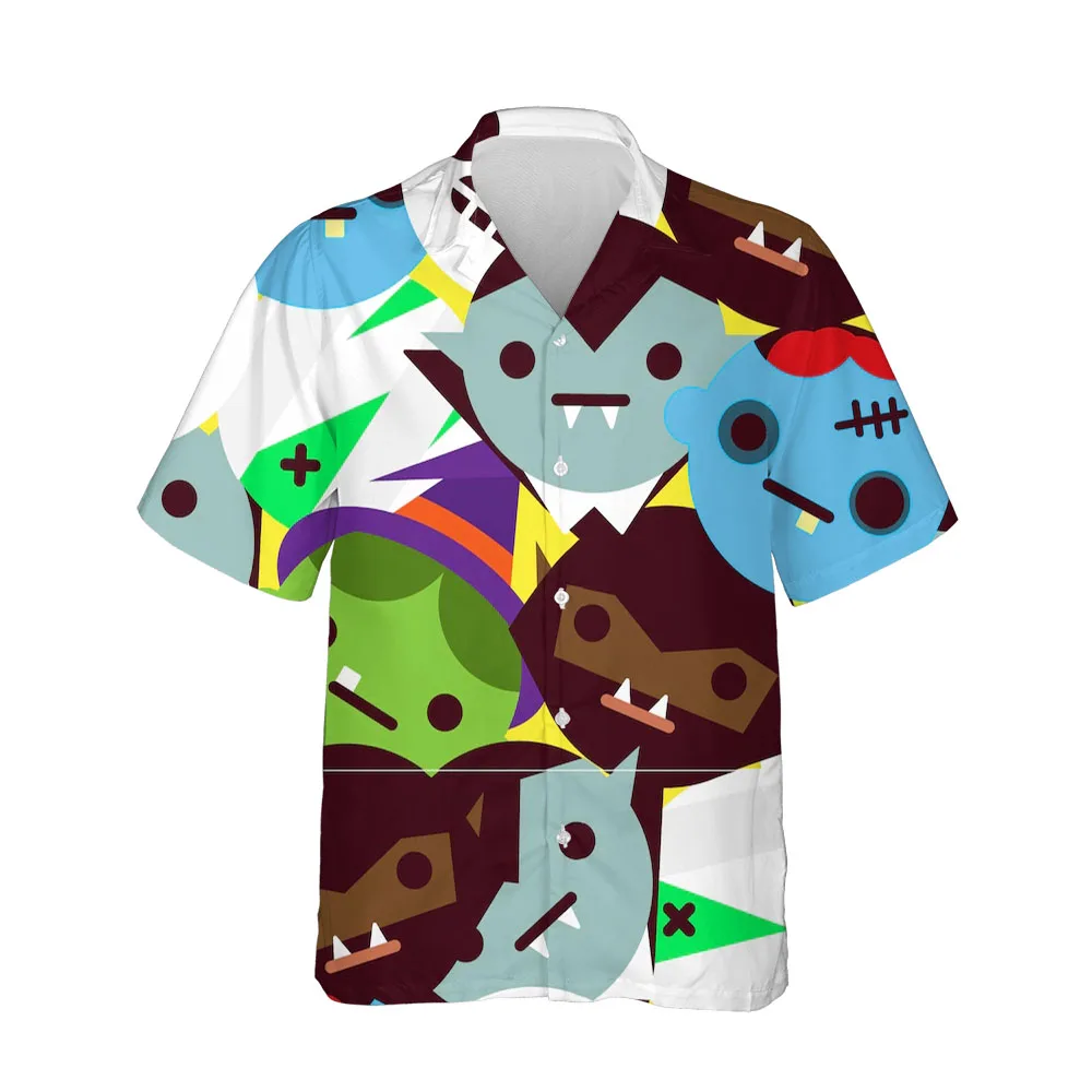 Jumeast 3D Halloween Festival Clothing Men Shirt Fashion Costume Oversized Streetwear Shirts For Men Single-breasted Blouses