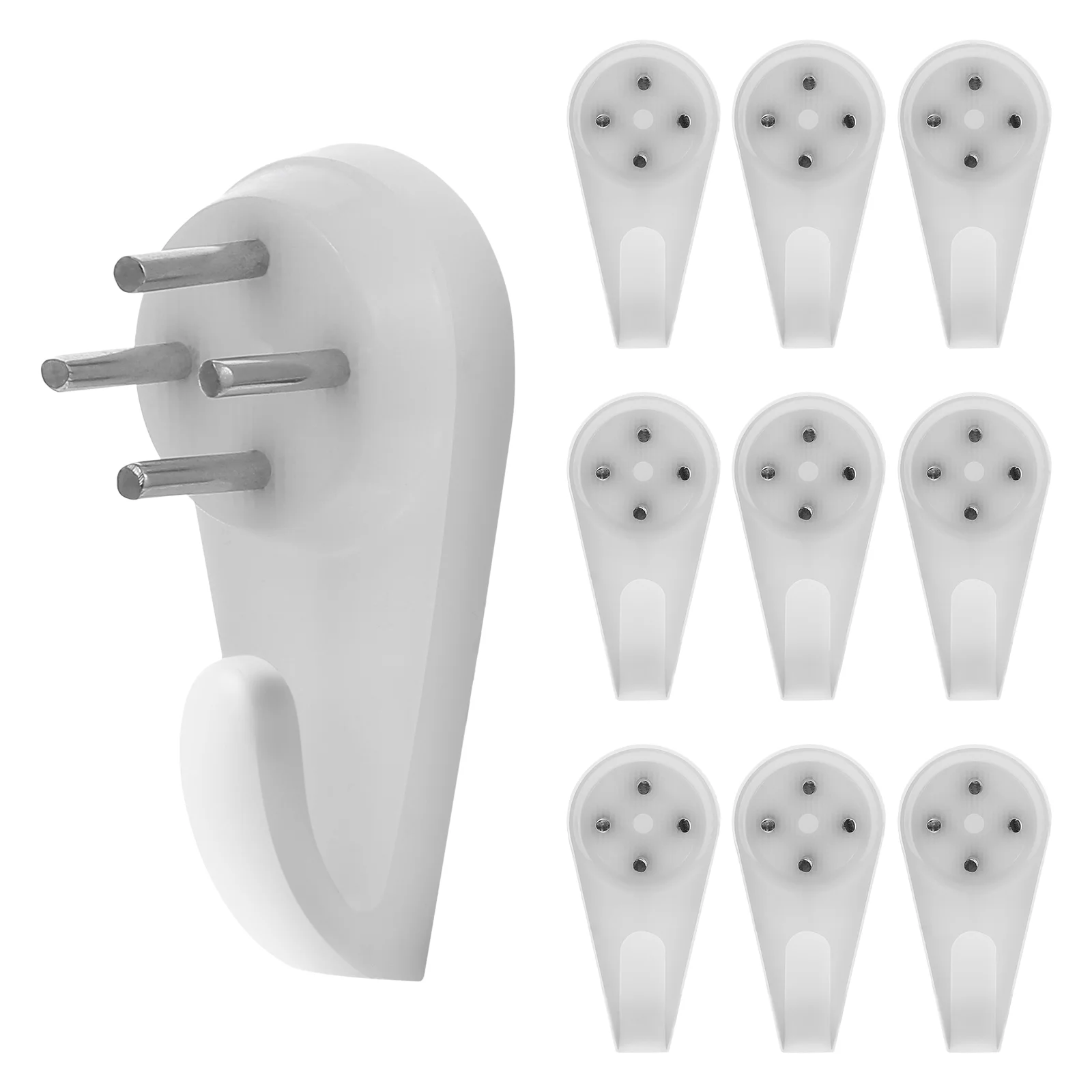

10pcs Non- Marking Hook Photo Frame Nails Photo Frame Nail Wall Hanging Kit Picture Hangers Without Nails Seamless Nails