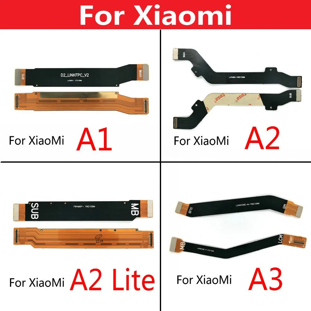 Piezas de reparación de Cable flexible para Xiaomi Mi A1, A2, A3...
