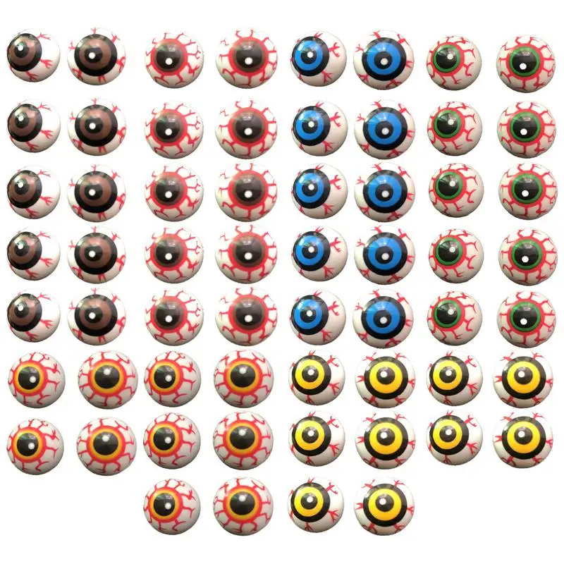 

Глазные яблоки для Хэллоуина, 60 шт., глазные яблоки для Хэллоуина, страшные реалистичные глаза, полукруглые глаза для Хэллоуина