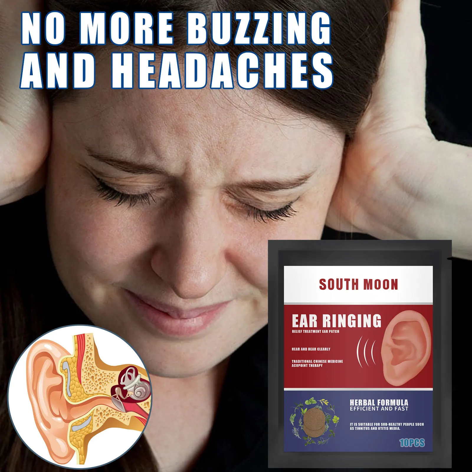

Herbal Tinnitus Patch Ear Care Deafness Patch Tinnitus Relief Patch Ear Hearing ProtectsTreatment Tinnitus Improves Patch