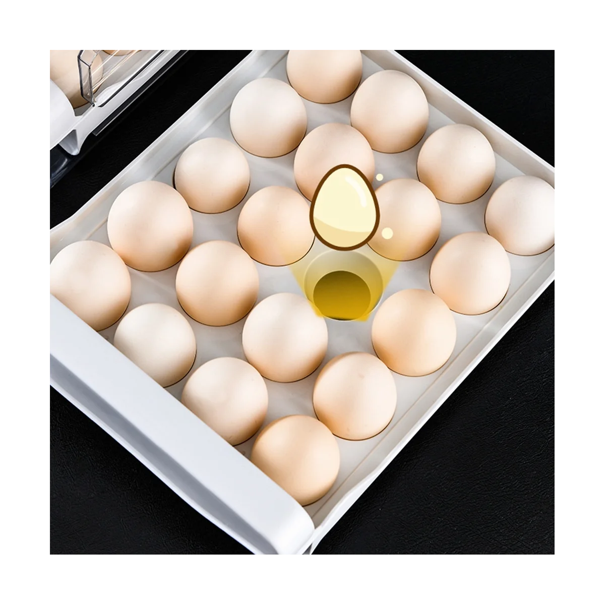 

Refrigerator Inner Partition Layer Egg Preservation Box Household Hanging Basket Drawer Type Freezing Finishing Layered