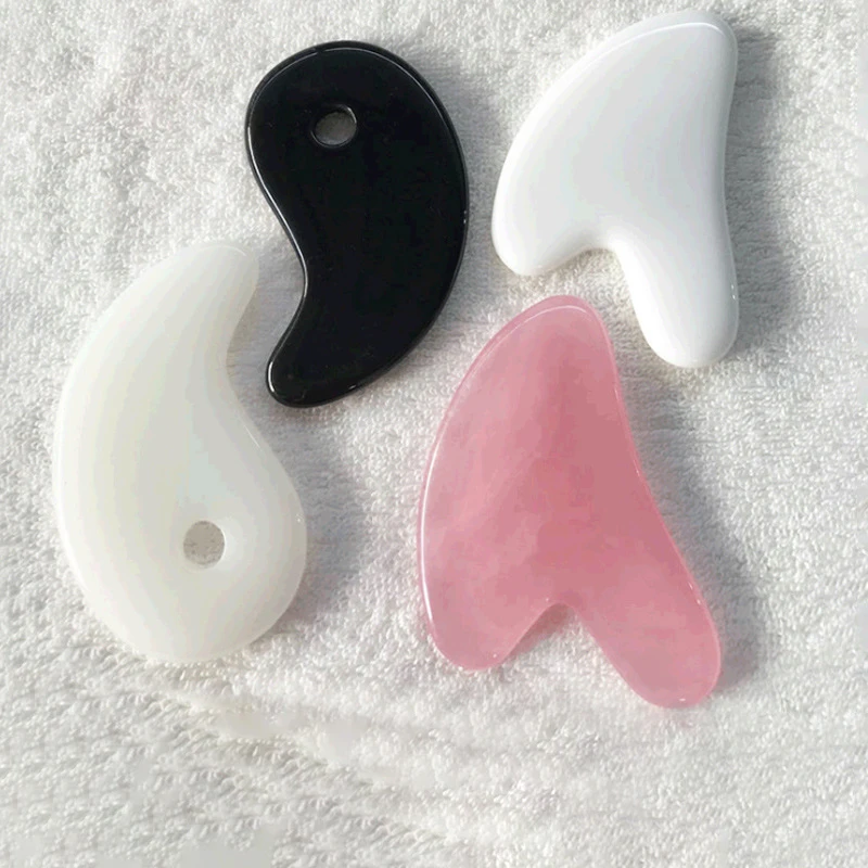 

Guasha Massage Face Massag Resin Beeswax Gua Sha Imitation Jade Board Acupoint Eye Care SPA Massager Tool massage visage